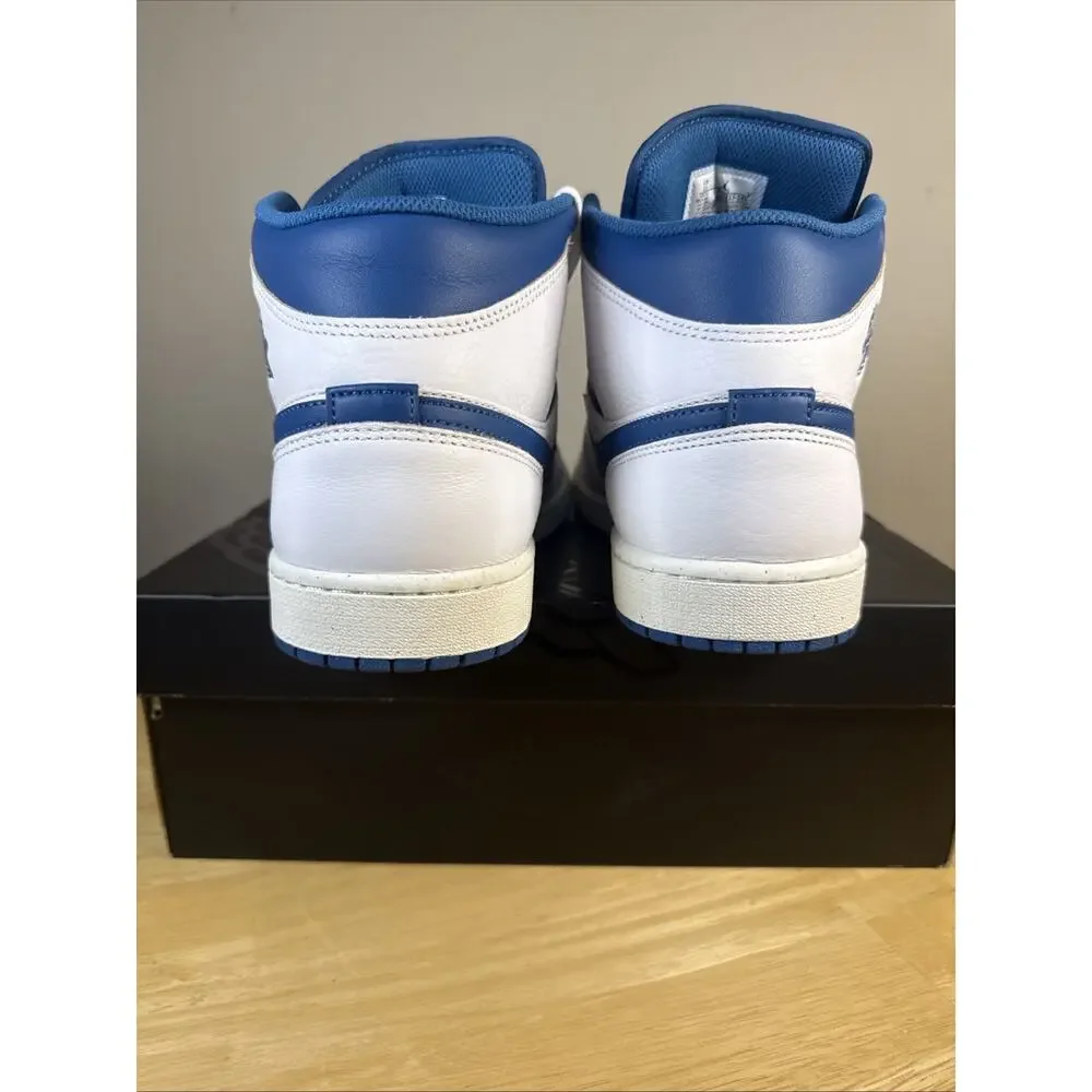 Size 11 - Air Jordan Men’s 1 Mid SE Industrial Blue-sail/white New W BOX
